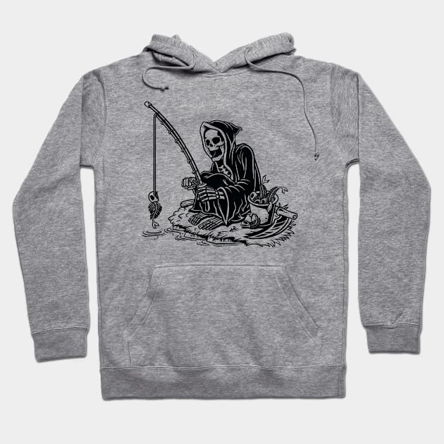 I Will Never Stop Fishing Funny Fisher Skeleton Hoodie by KingMaster